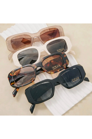 Rectangle Thick Frame Sunglasses
