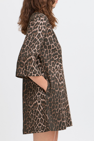 b. young BYKenna Dress 20816507 Denim Leopard