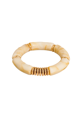 Flânerie Cove 18K Gold Non-Tarnish Chunky Resin Bangle Set
