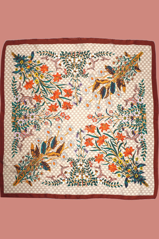 Josslyn Large Floral Print Bandana Scarf