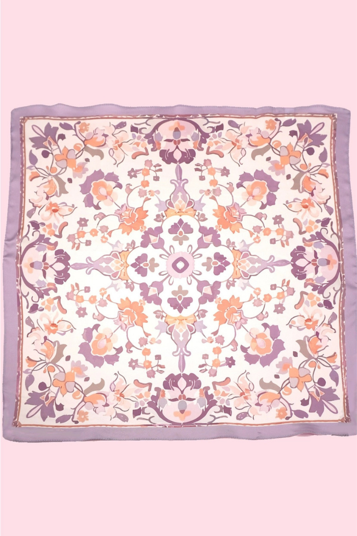 Josslyn Traditional Print Silky Feel Bandana Scarf