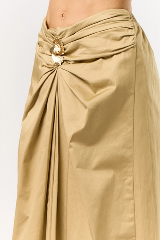 lalavon Shirring Maxi Skirt