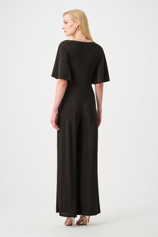 Sparkle Knit Wide Leg Wrap Jumpsuit Ribkoff 263717