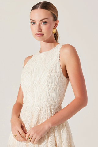 ASTR Lillemor 3D Textured Midi Dress