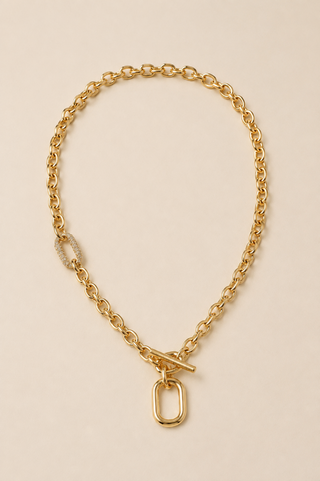 27248-N Pavé Link Toggle Necklace