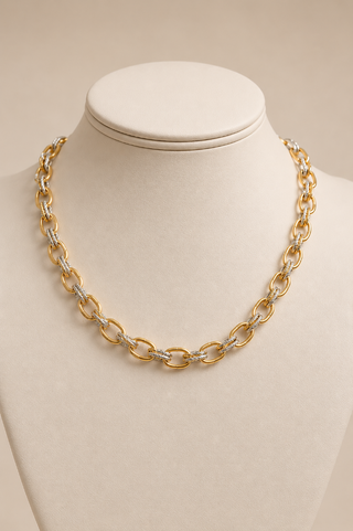 27469-N Two-Tone Link Necklace