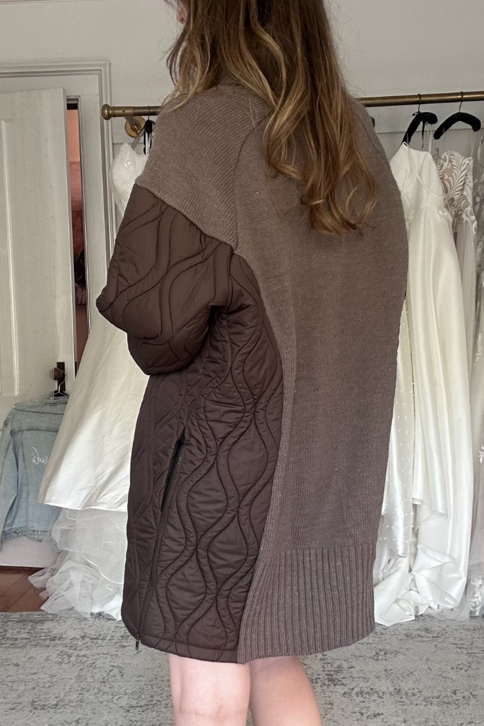 AMS Pure Cairo Sweater Dress Taupe