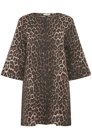 b. young BYKenna Dress 20816507 Denim Leopard