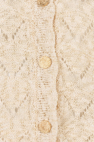 EsQualo Fancy Knit Cardigan - Light Sand