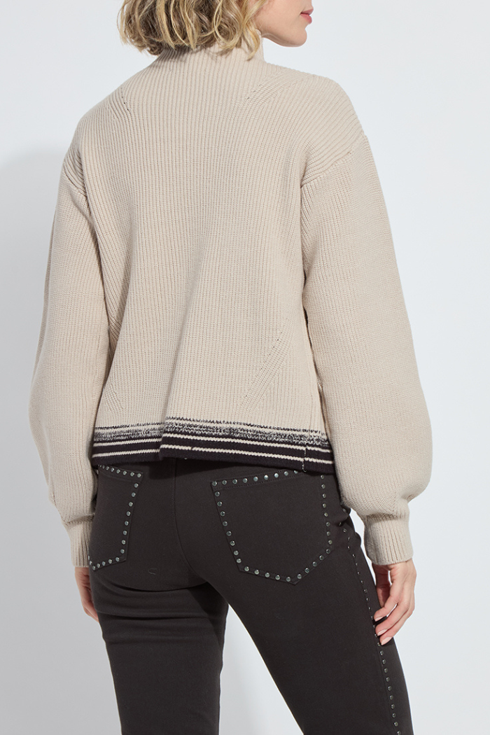 Lyssé Blythe Zip Up Cozy Rib Sweater