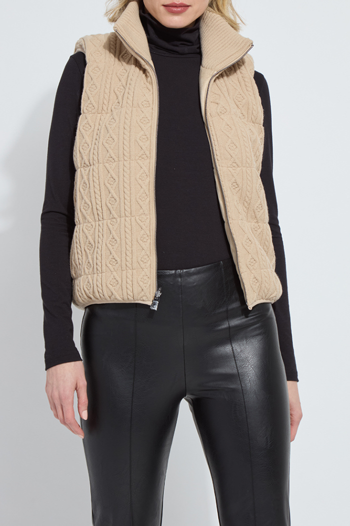 Lyssé Petra Reversible Puffer Sweater Vest