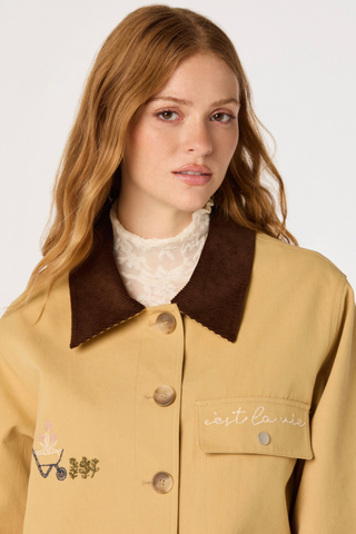 Hope Embroidered Detail Chore Jacket ASTR ACT19577
