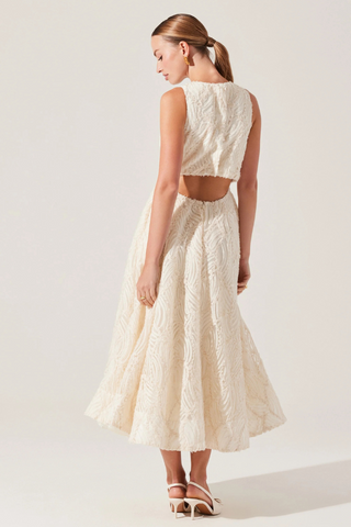 ASTR Lillemor 3D Textured Midi Dress