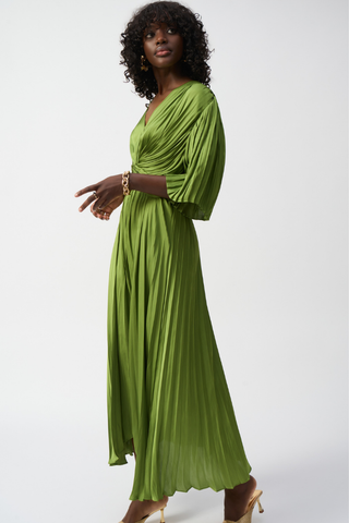 Pleated Satin Midi Dress Ribkoff 251903