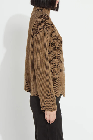 Rhea Cozy Rib Scallop Edge Pullover Lyssé  23-3991-M7