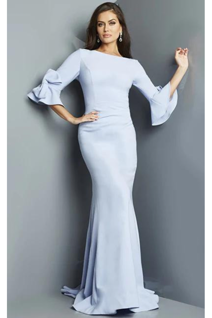 Boat Neck Evening Gown