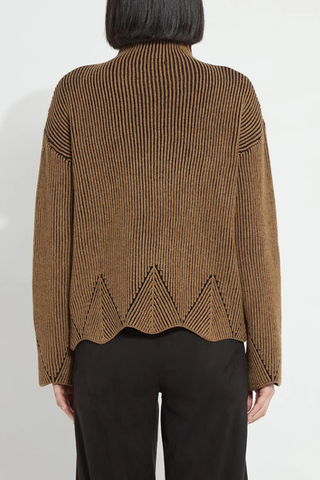 Rhea Cozy Rib Scallop Edge Pullover Lyssé  23-3991-M7