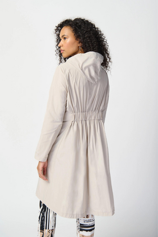 Memory Woven Hooded Trapeze Coat