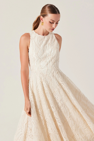 ASTR Lillemor 3D Textured Midi Dress