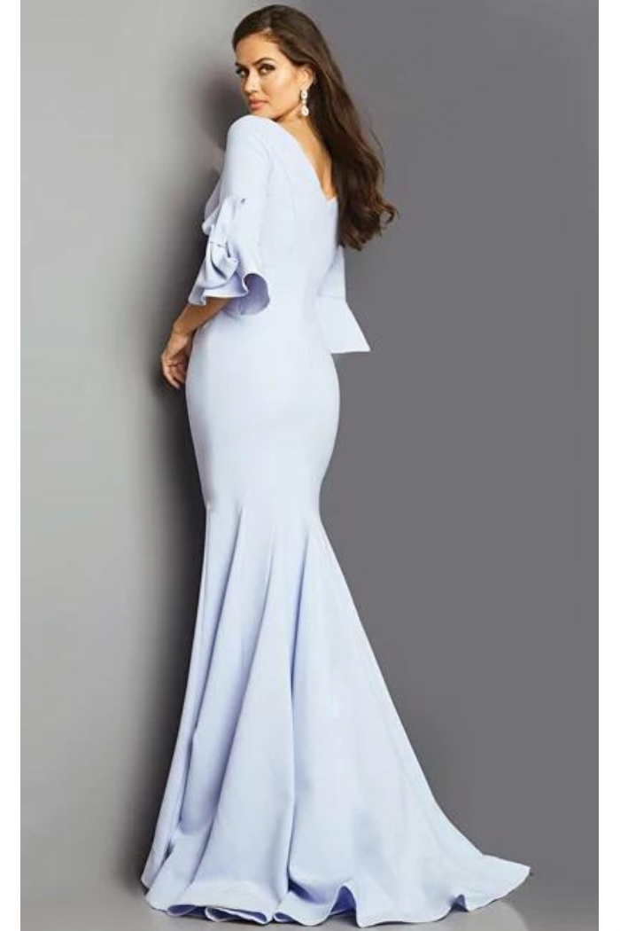 Boat Neck Evening Gown