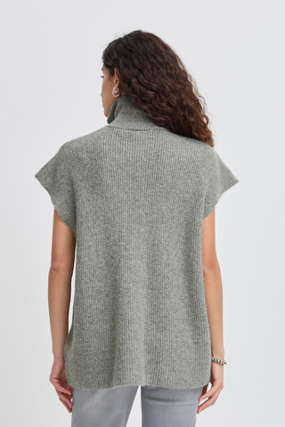 ICHI IHDucie Zip Front Sweater Vest  20124044