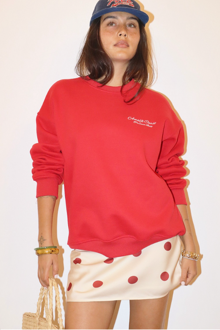 Amalfi Coast Sweatshirt | Tomato Red