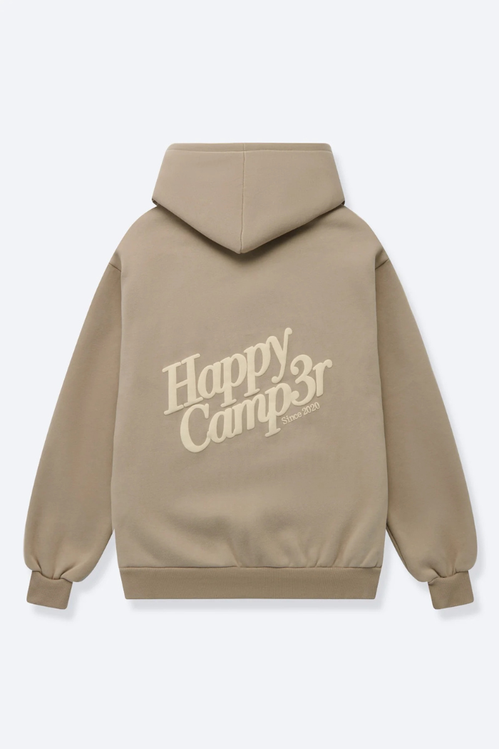 Happy Camp3r Puff Series Hoodie - Taupe