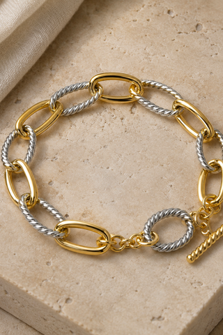 25286-B Two-Tone Link Bracelet