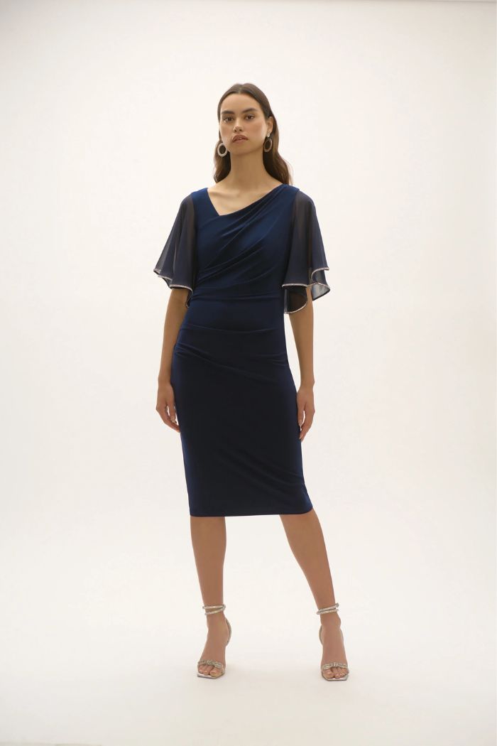 Ribkoff Silky Knit And Chiffon Sheath Dress 252719