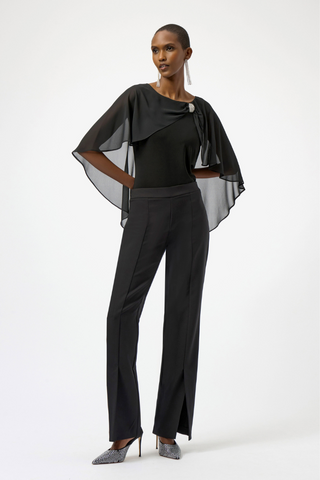 Ribkoff Chiffon and Silky Knit Cape Top 254021