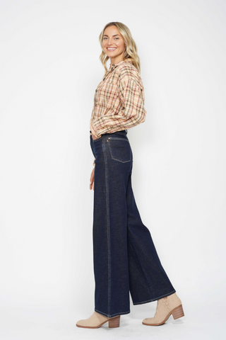 Judy Blue High Waist Tummy Control Retro Wide Leg Jeans 88849REG