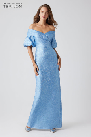Teri Jon 259089 Sky Blue