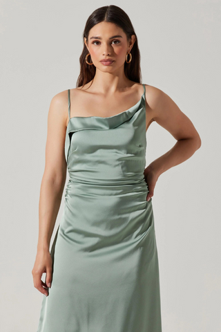 ASTR Mirie Cowl Neck Midi Dress