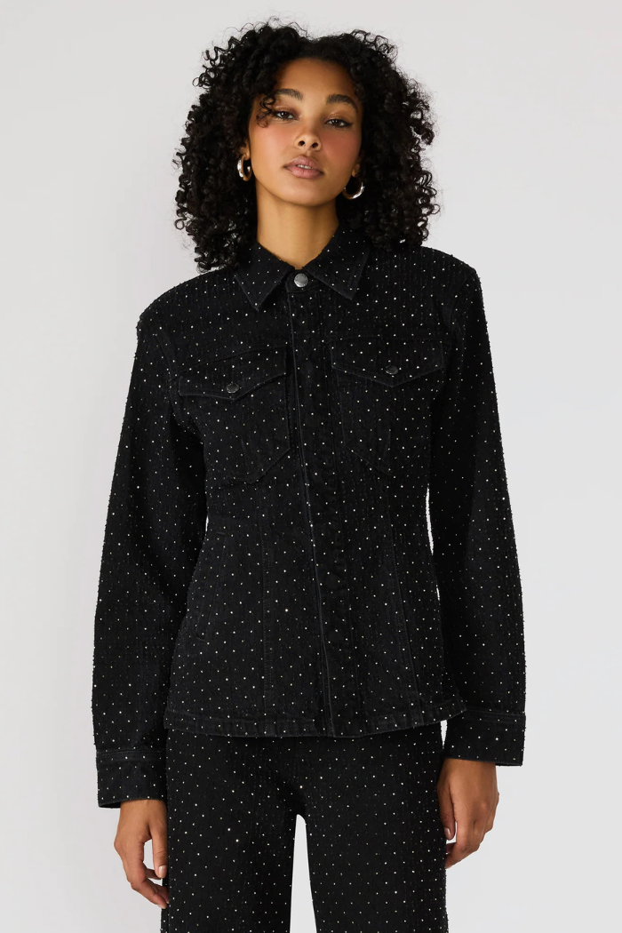 Steve Madden Parc Crystal Jacket - Black BP402011