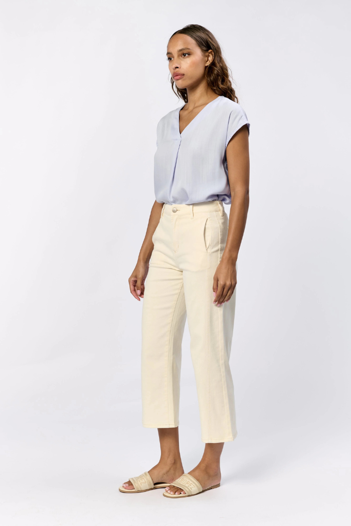 Dear John Audrey Wide Leg Jean Wheat