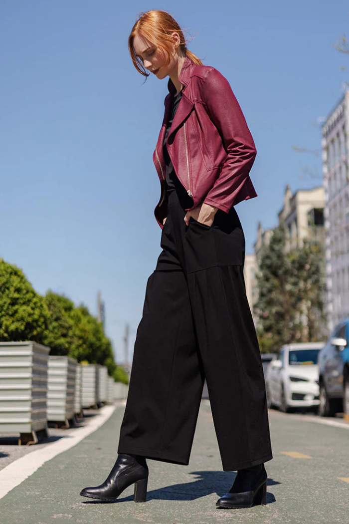 Clara Sunwoo Liquid Leather ™ Signature Jacket - Merlot JK161