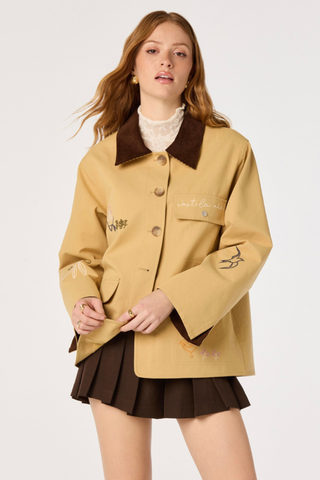 Hope Embroidered Detail Chore Jacket ASTR ACT19577