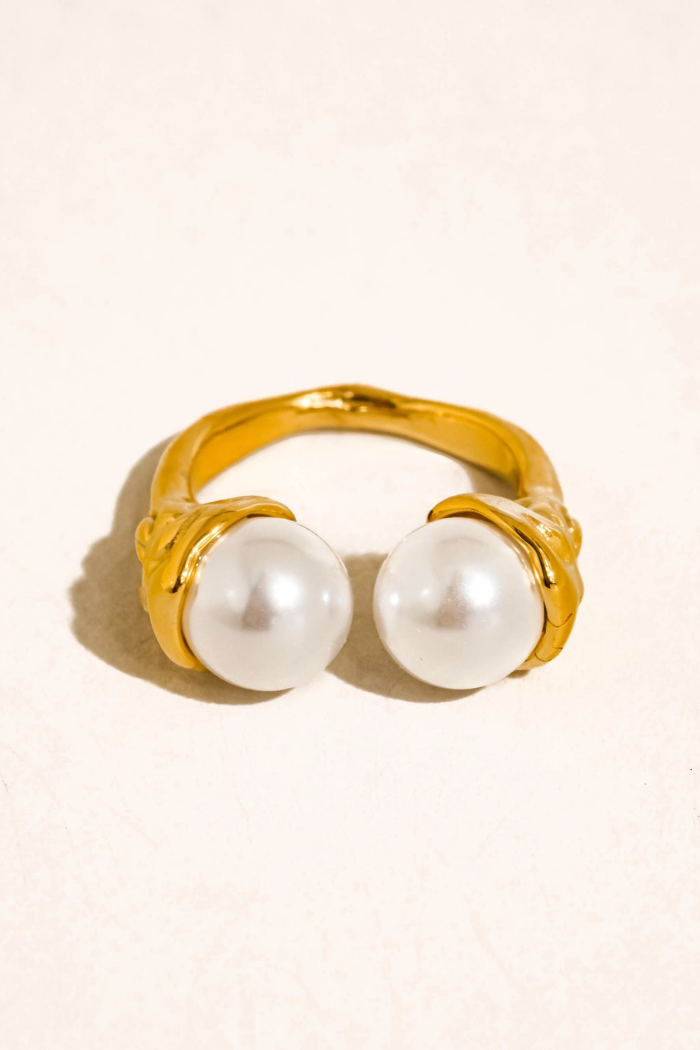 Flânerie by MAIQ Eloura 18K Gold Non-Tarnish Pearl Ring