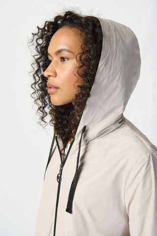 Memory Woven Hooded Trapeze Coat