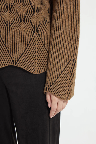 Rhea Cozy Rib Scallop Edge Pullover Lyssé  23-3991-M7