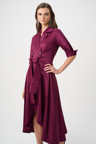 Stretch Taffeta Fit and Flare Wrap Dress Ribkoff 263704
