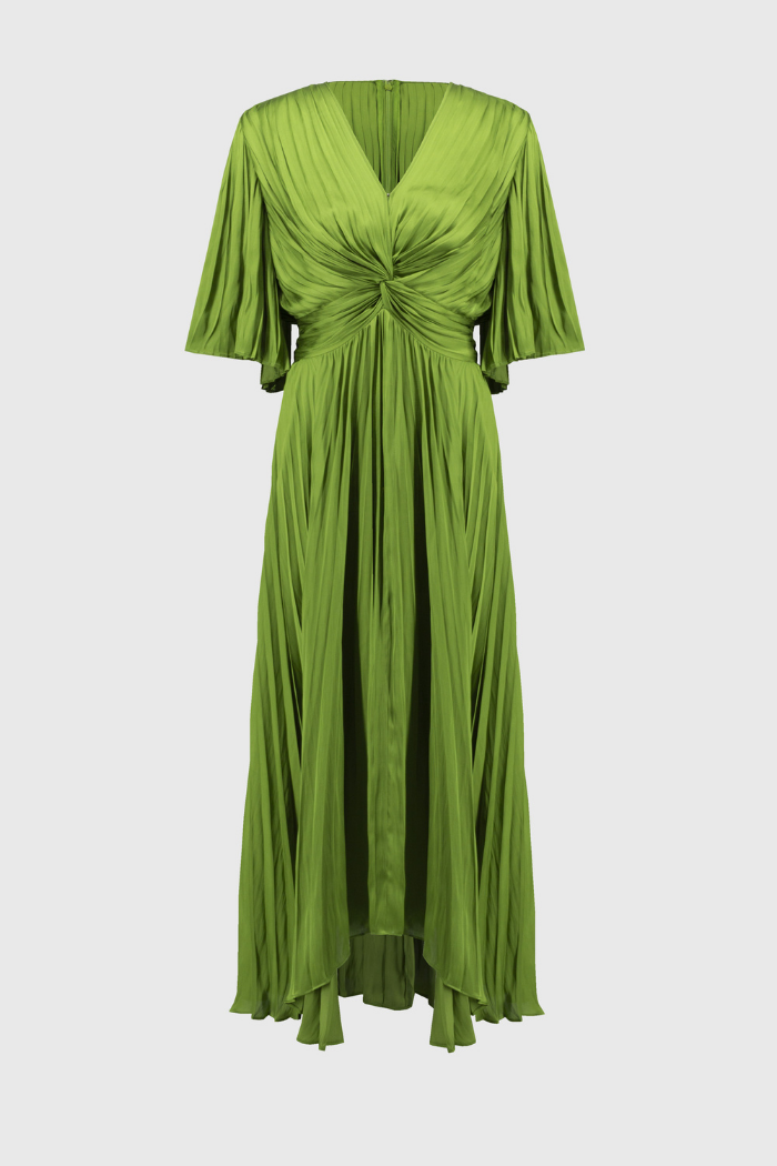 joseph ribkoff pleated satin midi dress Joseph Ribkoff Pleated Satin Sleeveless Midi Dress Style 263147 Mocha / 14