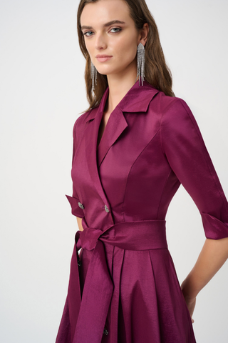 Stretch Taffeta Fit and Flare Wrap Dress Ribkoff 263704