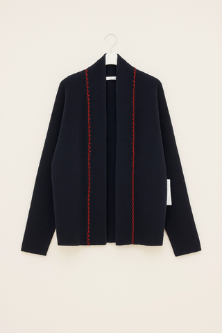 Flat White Signature Dalmatian Cardigan