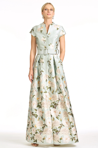 Sachin & Babi Marta Gown - Celadon Sweetbriar Degrade S263G43-335 