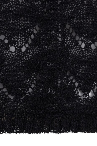 EsQualo Fancy Knit Top - Black
