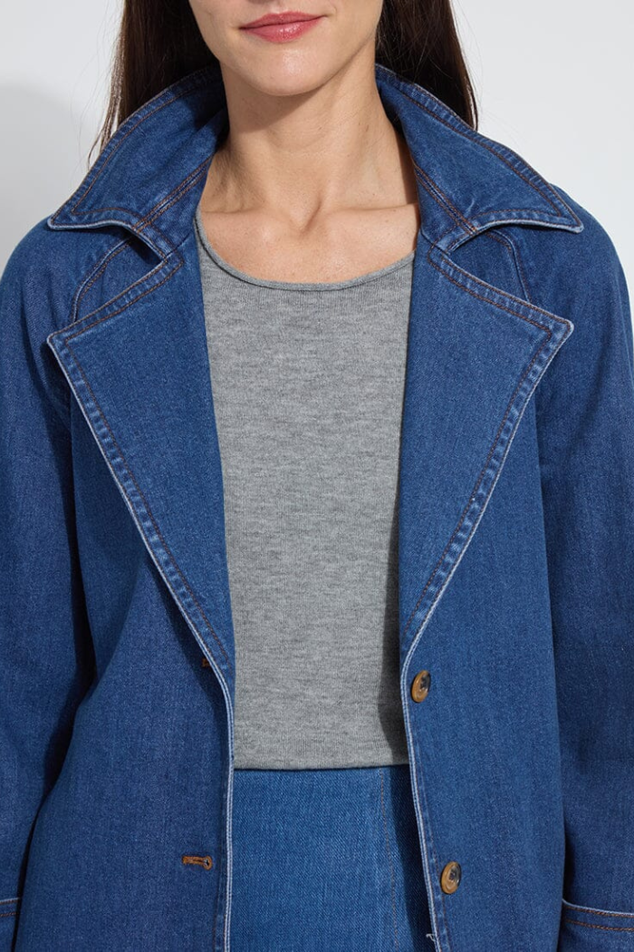 Lyssé Paris Tencel Denim Trench