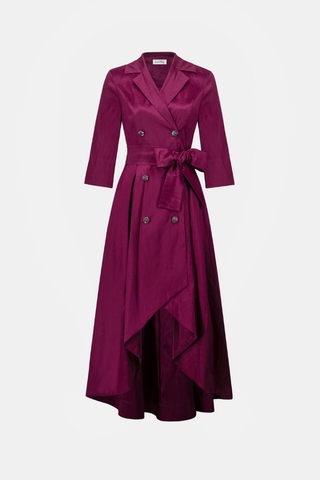 Stretch Taffeta Fit and Flare Wrap Dress Ribkoff 263704