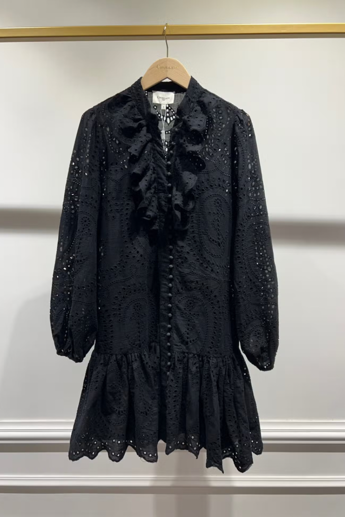 Embroidered Cotton Lace Dress