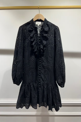 Embroidered Cotton Lace Dress